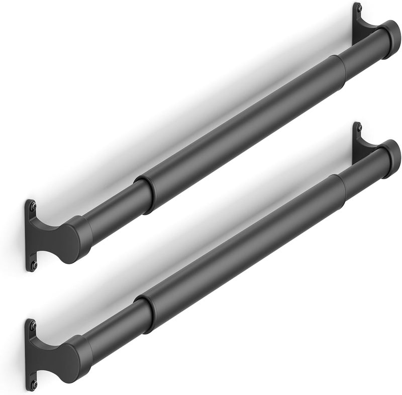 Safoner Aluminum RV Screen Door Handle Grab Bar- Camper Screen Door Crossbar RV Essentials Accessories- Sturdy Push Protector for Easy Exit Assist and Pull Grip- 2 Pack (Black) - Image 1